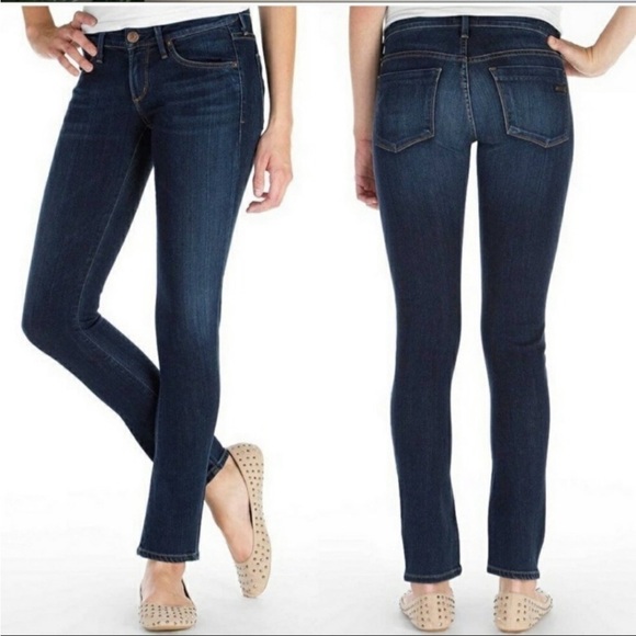 Agolde Size 26 Chloe Low Rise Slim Skinny Jeans Dark Wash Stretch Cotton Denim - Picture 1 of 14